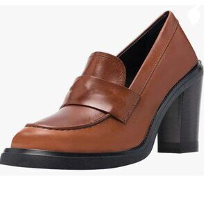 YDN Brown Heeled Loafers